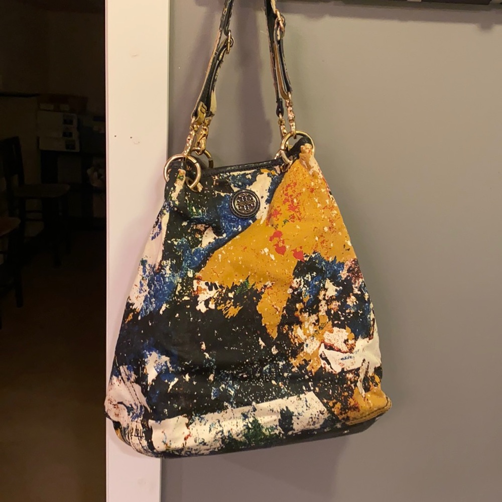 Tory Burch paint splatter purse